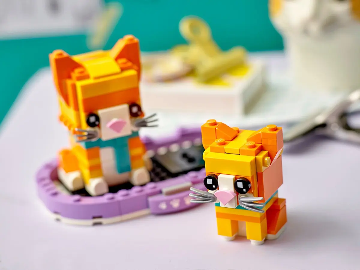 LEGO BrickHeadz 40480 Ginger Tabby set, image 5