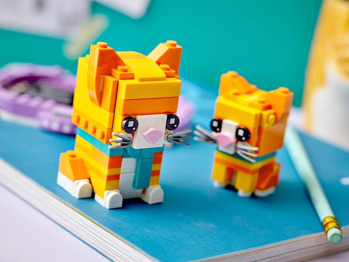 LEGO BrickHeadz 40480 Ginger Tabby set, image 6