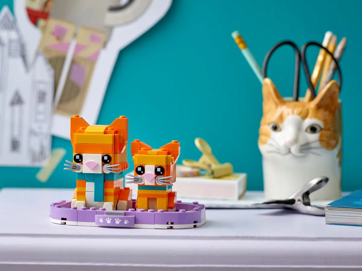 LEGO BrickHeadz 40480 Ginger Tabby set, image 4