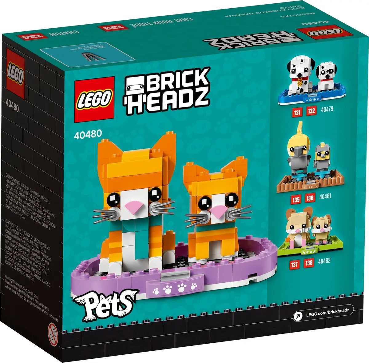 LEGO BrickHeadz 40480 Ginger Tabby set, image 3