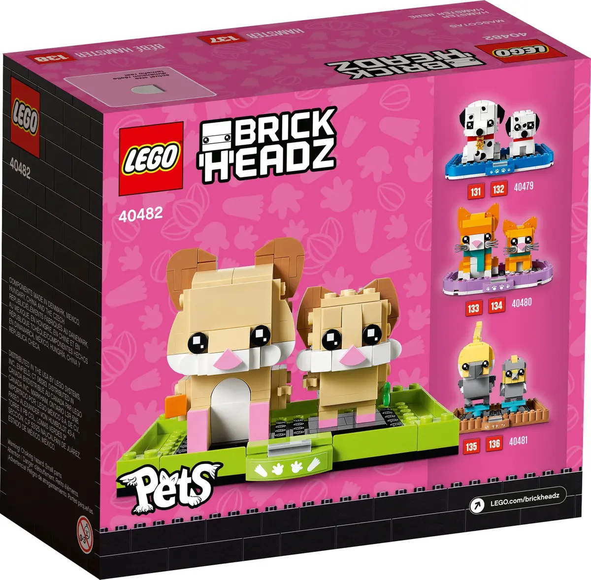 LEGO BrickHeadz 40482 Hamster set, image 3