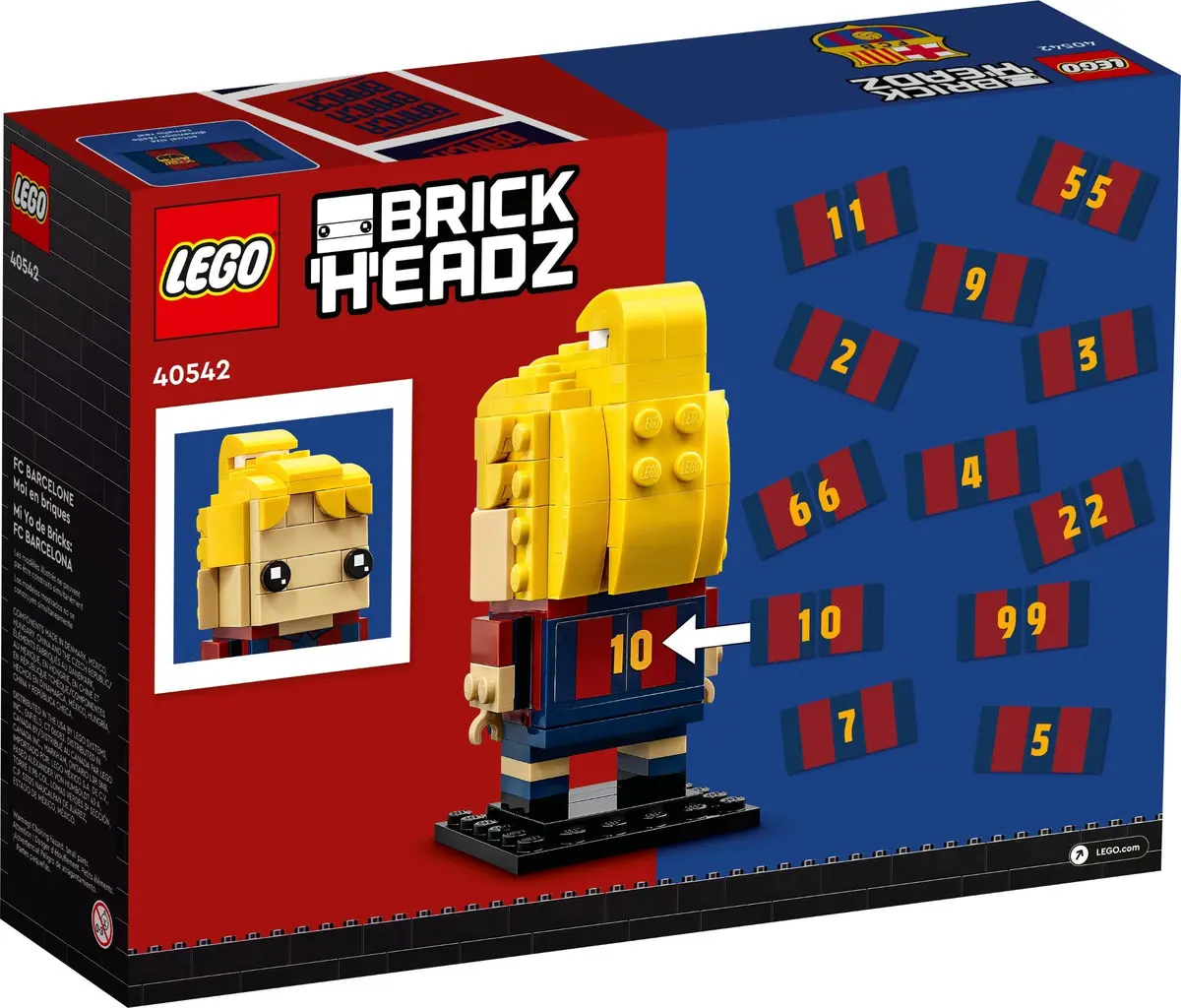 LEGO BrickHeadz 40542 FC Barcelona Go Brick Me set, image 13