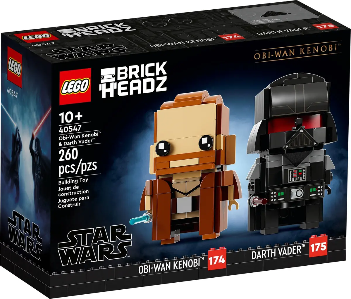 LEGO BrickHeadz 40547 Obi-Wan Kenobi & Darth Vader set, image 2
