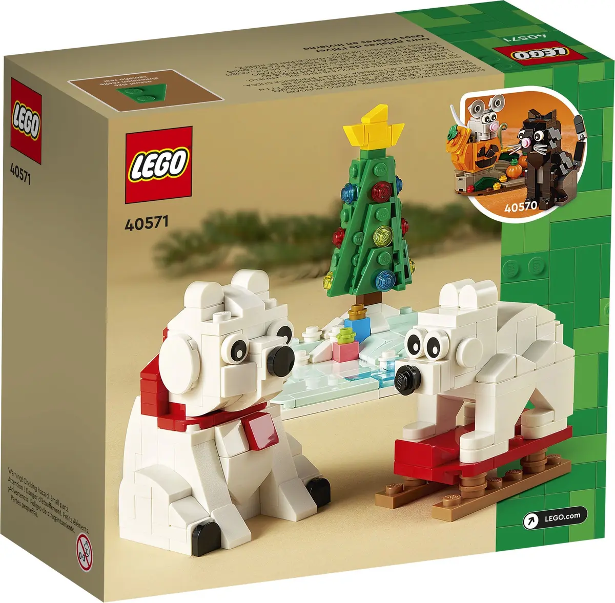 LEGO Seasonal 40571 Wintertime Polar Bears set, image 3