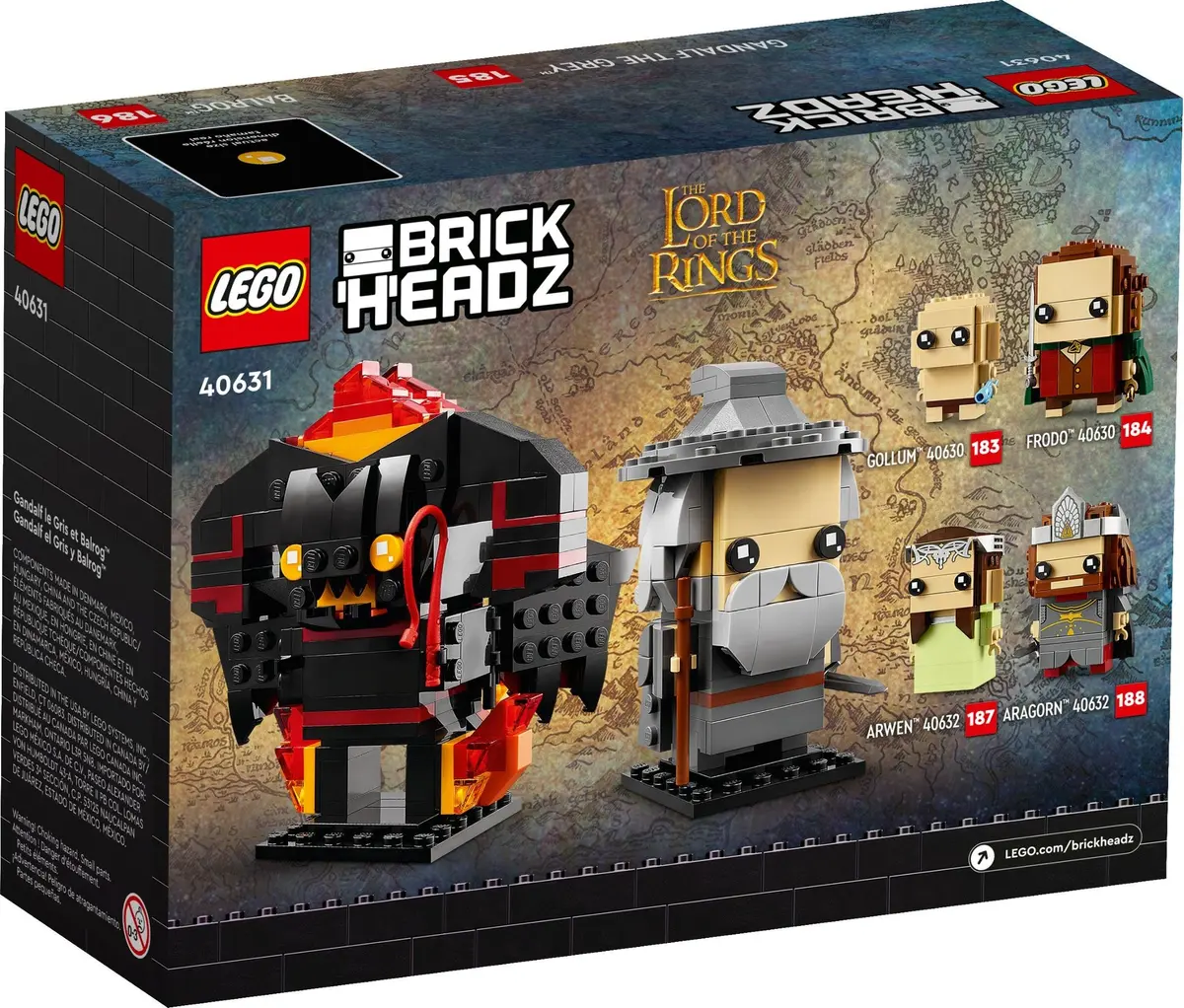 LEGO BrickHeadz 40631 Gandalf the Grey & Balrog set, image 4