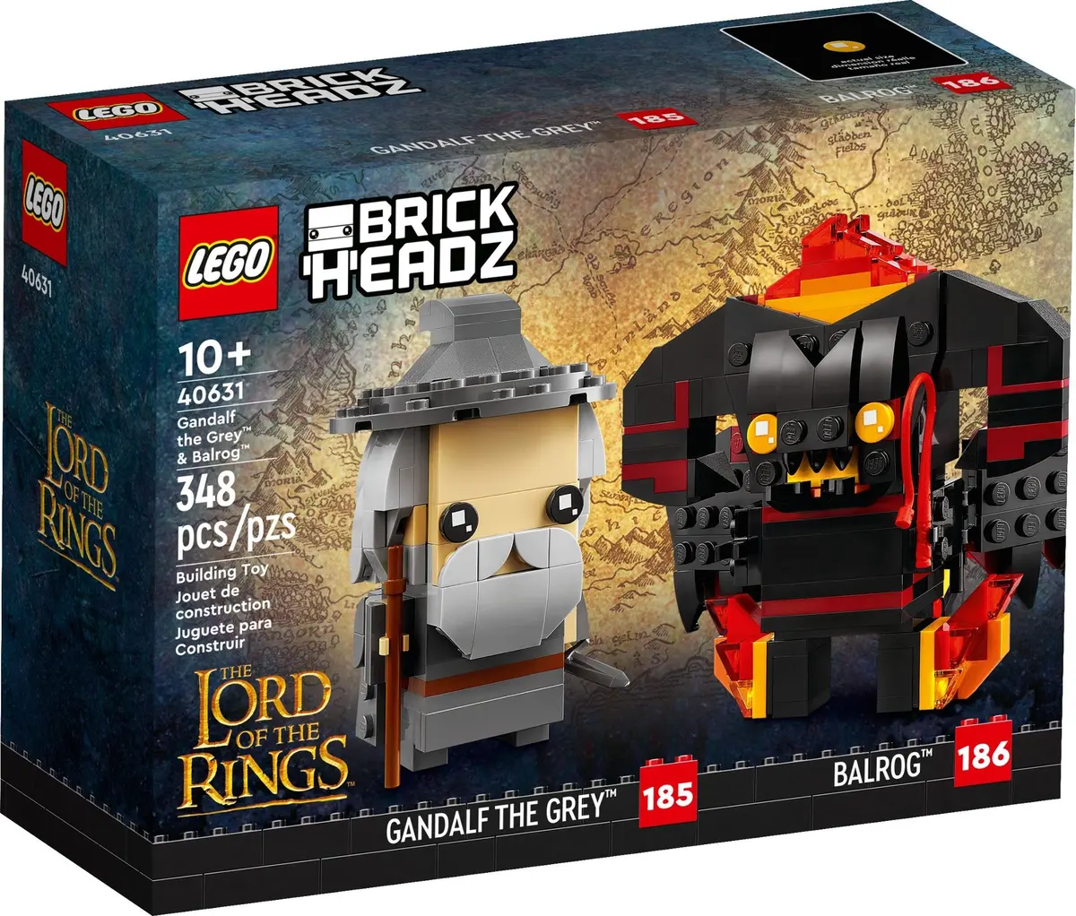 LEGO BrickHeadz 40631 Gandalf the Grey & Balrog set, image 2