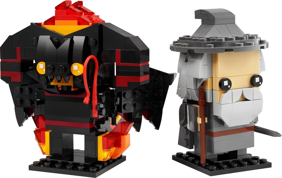 LEGO BrickHeadz 40631 Gandalf the Grey & Balrog set