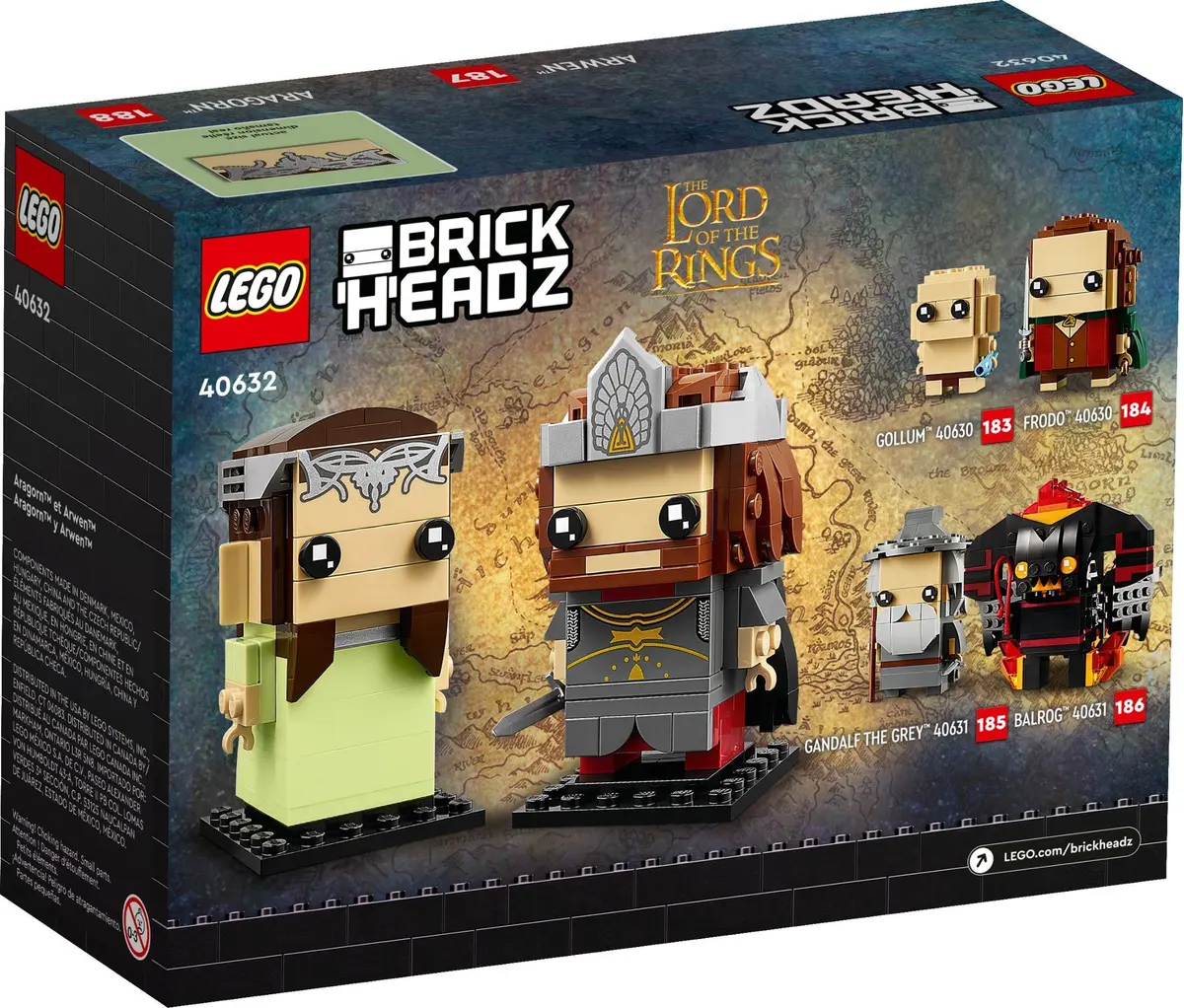 LEGO BrickHeadz 40632 Aragorn & Arwen set, image 4