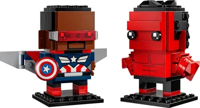 LEGO BrickHeadz 40668 Captain America & Red Hulk set