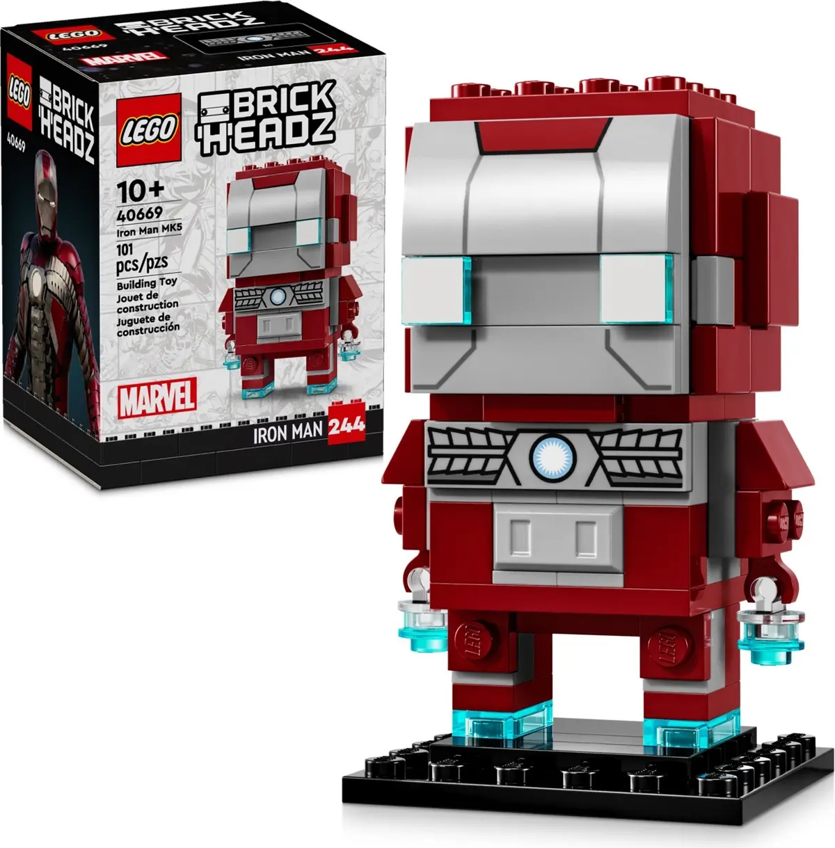 LEGO BrickHeadz 40669 Iron Man MK5 set, image 3