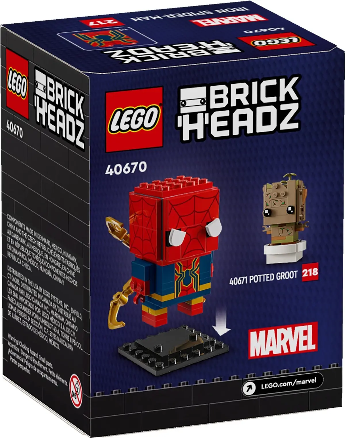 LEGO BrickHeadz 40670 Iron Spider-Man set, image 3