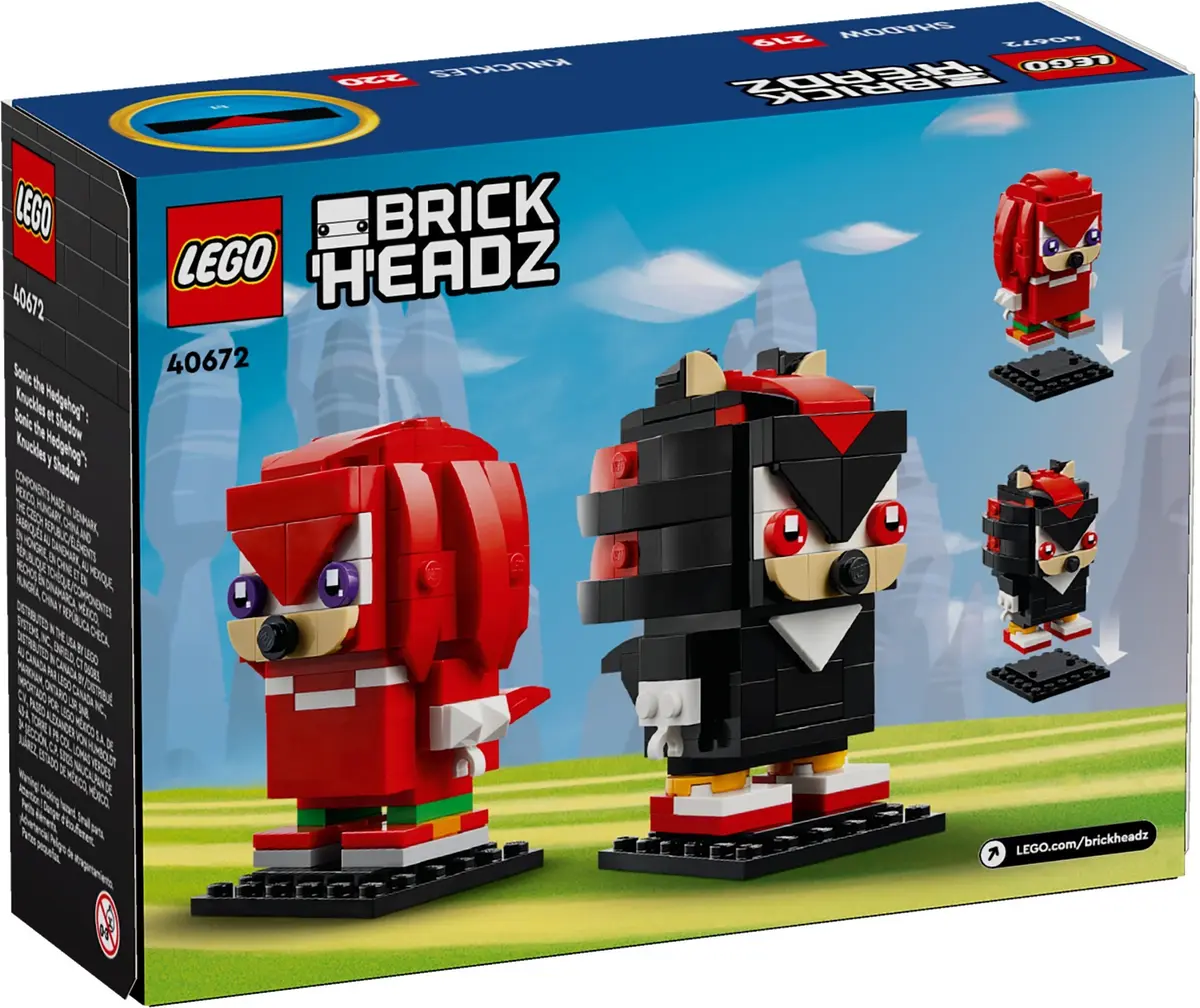 LEGO BrickHeadz 40672 Sonic the Hedgehog: Knuckles & Shadow set, image 3