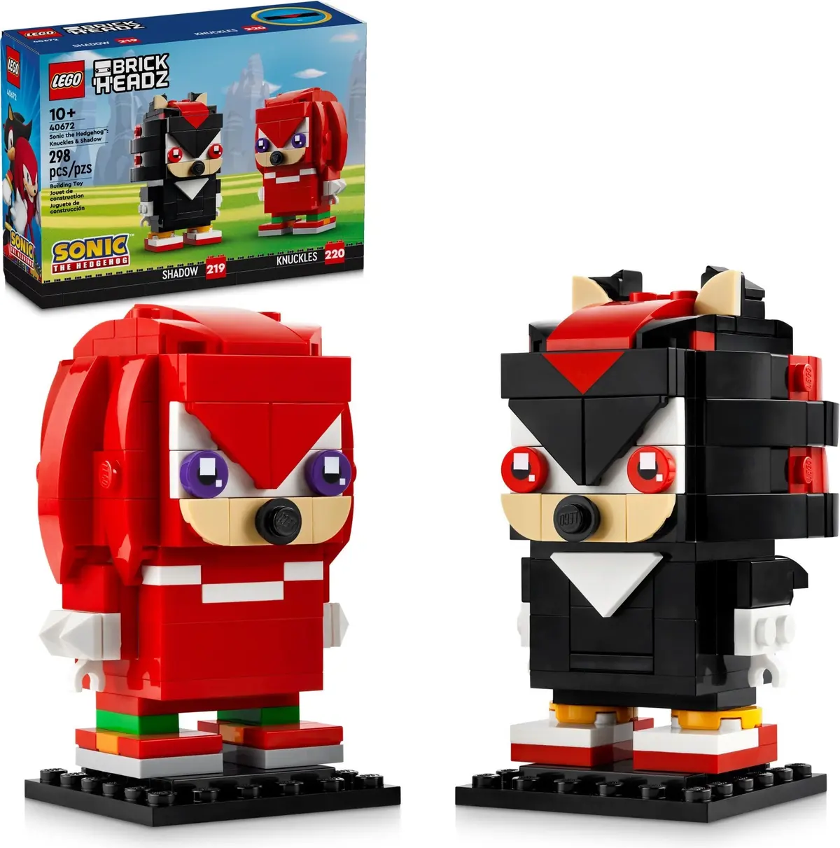 LEGO BrickHeadz 40672 Sonic the Hedgehog: Knuckles & Shadow set, image 2