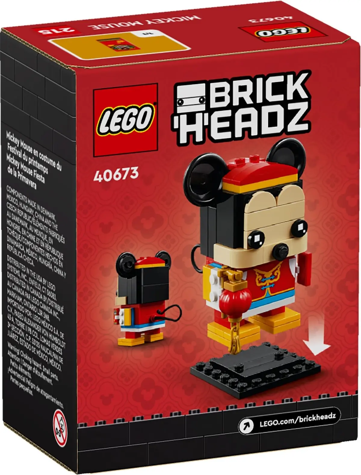 LEGO BrickHeadz 40673 Spring Festival Mickey Mouse set, image 4