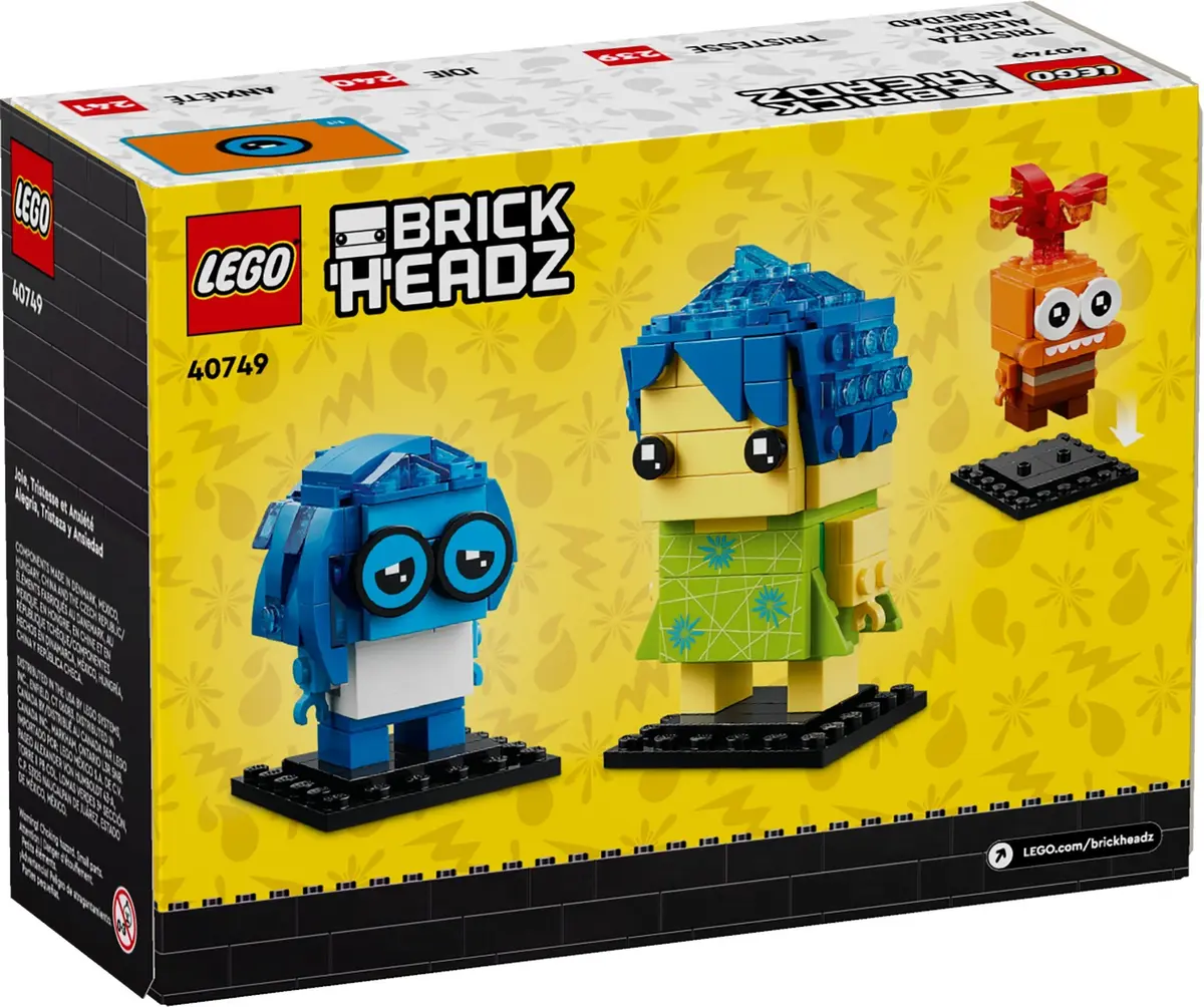 LEGO BrickHeadz 40749 Joy, Sadness & Anxiety set, image 2