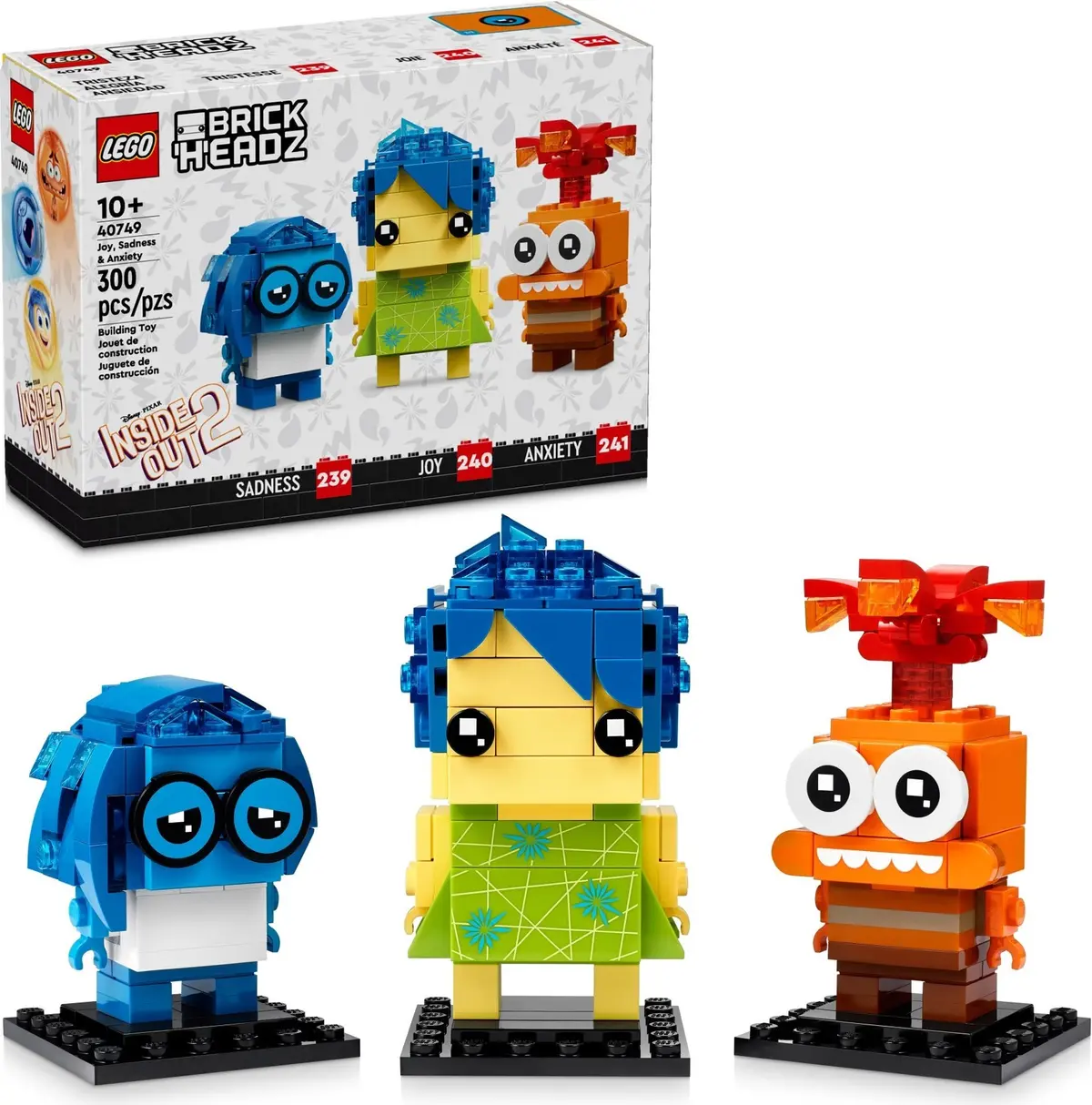 LEGO BrickHeadz 40749 Joy, Sadness & Anxiety set, image 3