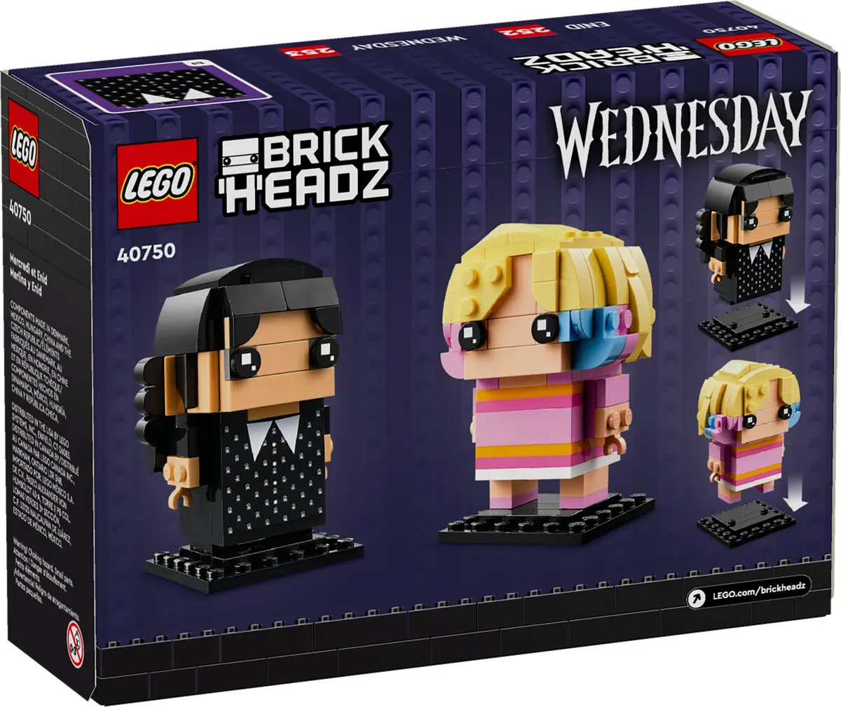 LEGO BrickHeadz 40750 Wednesday & Enid set, image 2