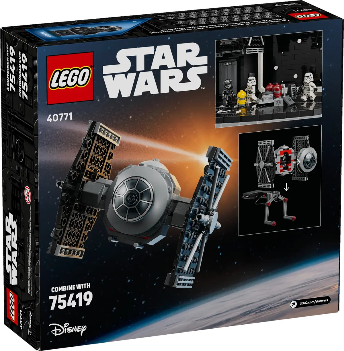 LEGO Star Wars 40771 TIE Fighter with Imperial Hangar Rack set, image 3
