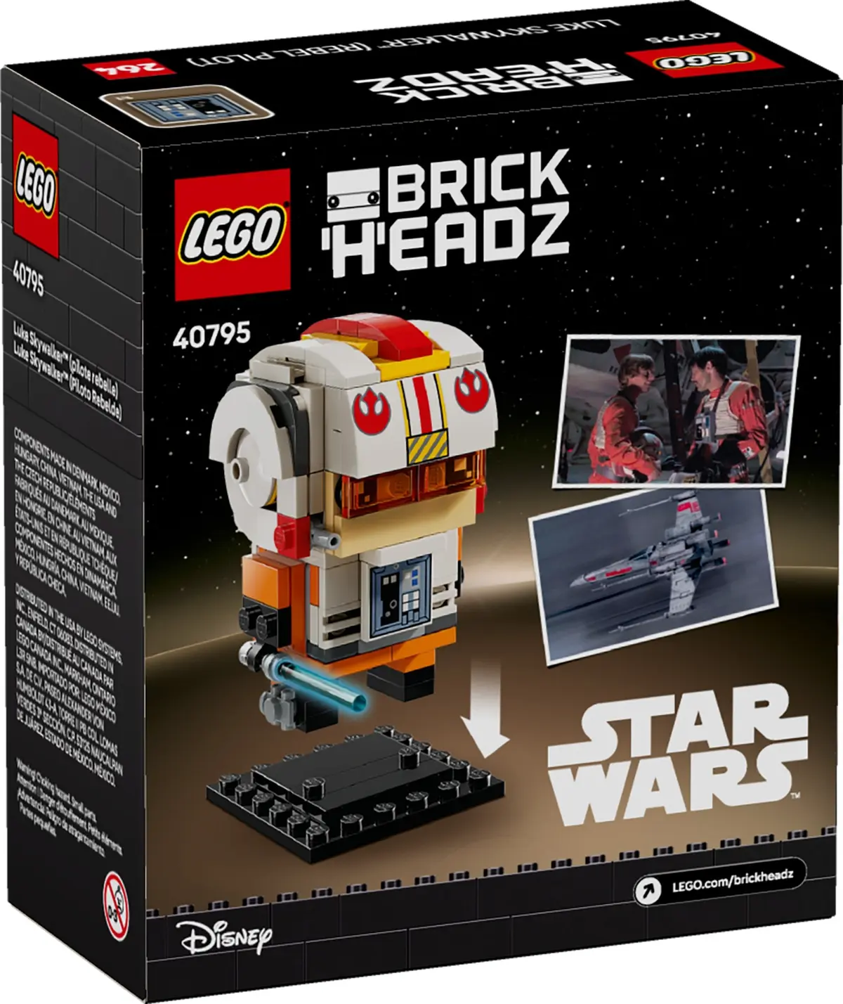 LEGO BrickHeadz 40795 Luke Skywalker (Rebel Pilot) set, image 2