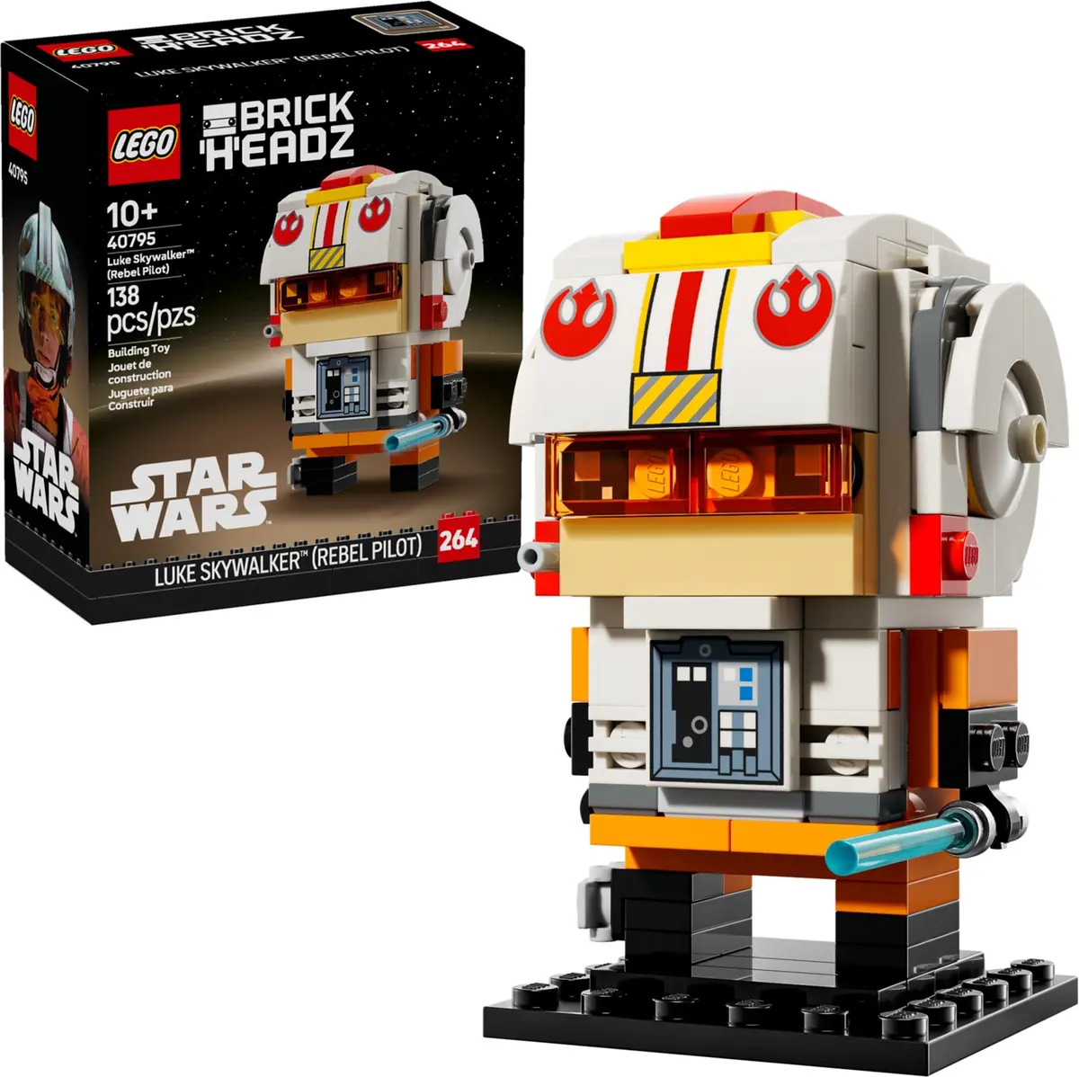LEGO BrickHeadz 40795 Luke Skywalker (Rebel Pilot) set, image 3