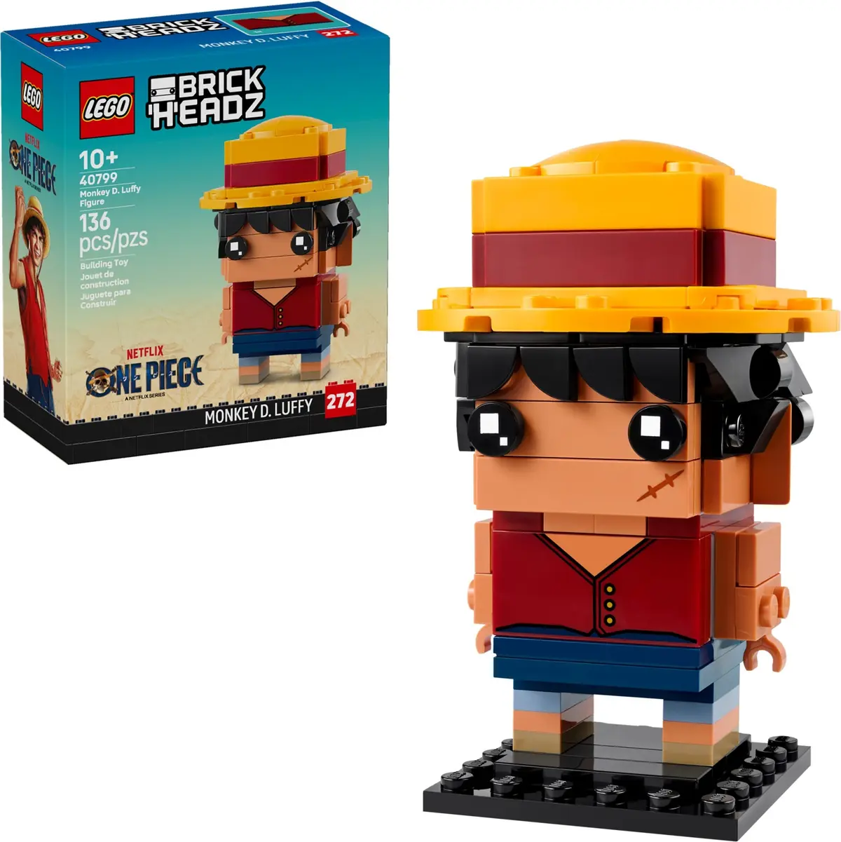 LEGO BrickHeadz 40799 Monkey D. Luffy Figure set, image 3