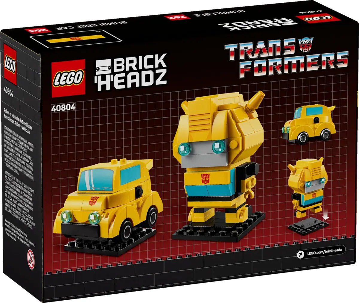 LEGO BrickHeadz 40804 Bumblebee Robot & Vehicle set, image 2