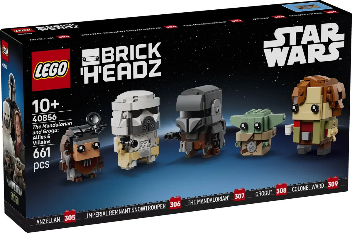LEGO BrickHeadz 40856 The Mandalorian and Grogu: Allies & Villains set, image 2