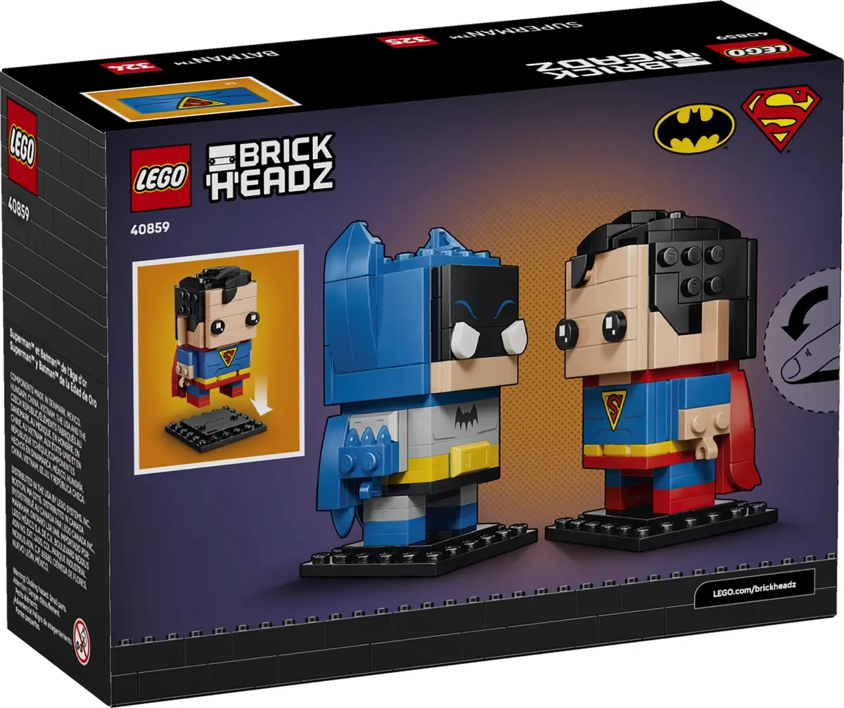 LEGO BrickHeadz 40859 Golden Age Superman and Batman set, image 12