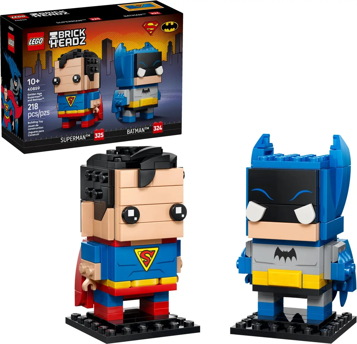 LEGO BrickHeadz 40859 Golden Age Superman and Batman set, image 11