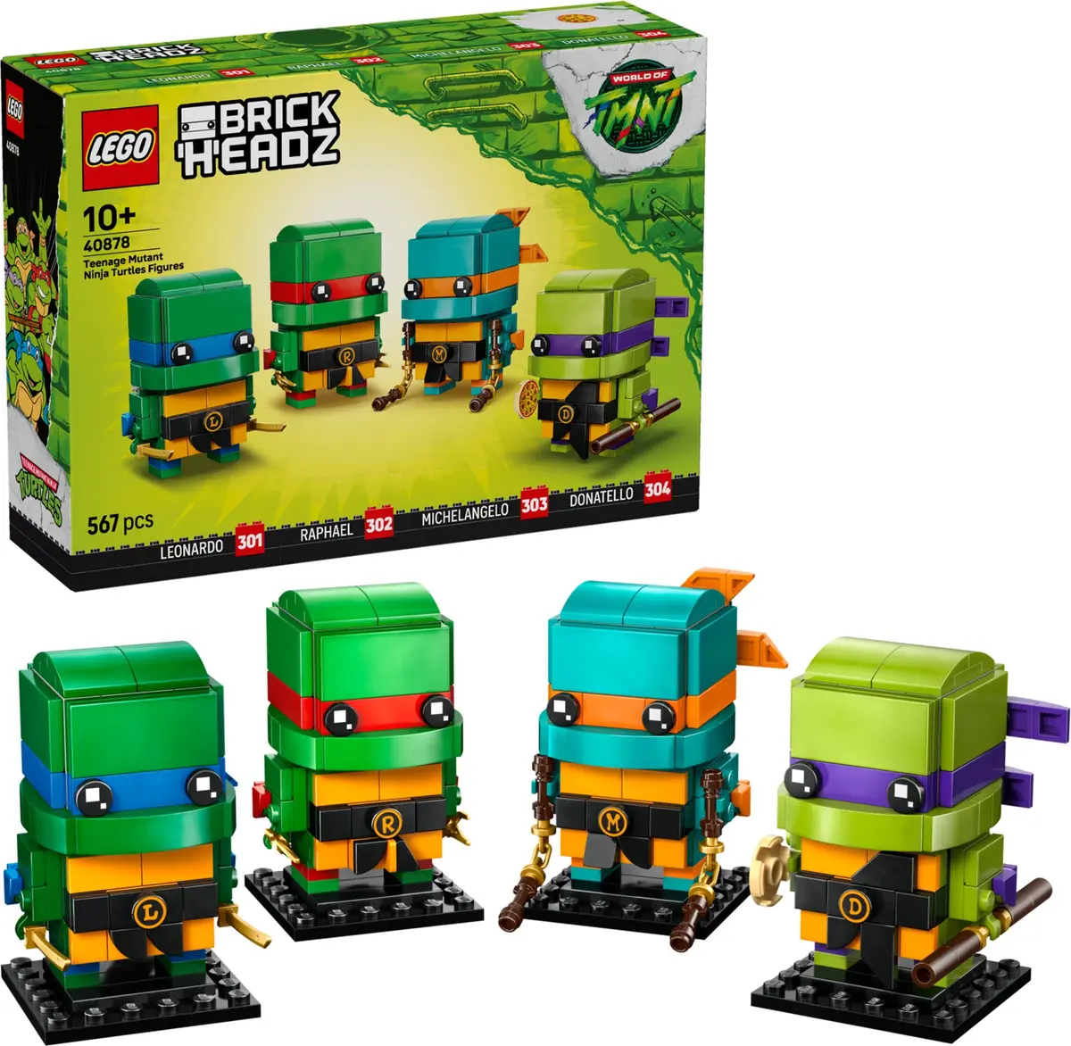 LEGO BrickHeadz 40878 Teenage Mutant Ninja Turtles Figures set, image 3