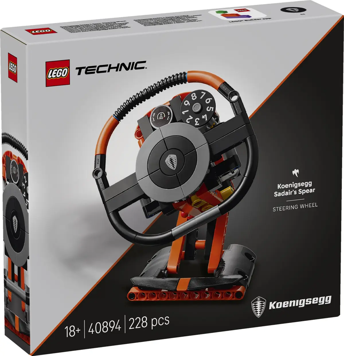 LEGO Technic 40894 Koenigsegg Sadair's Spear Steering Wheel set, image 2