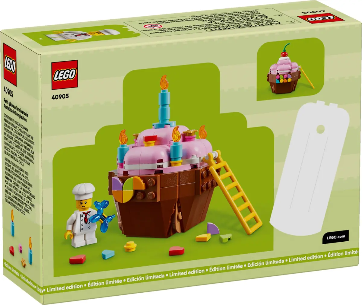 LEGO Seasonal 40905 Birthday Cupcake set, image 3