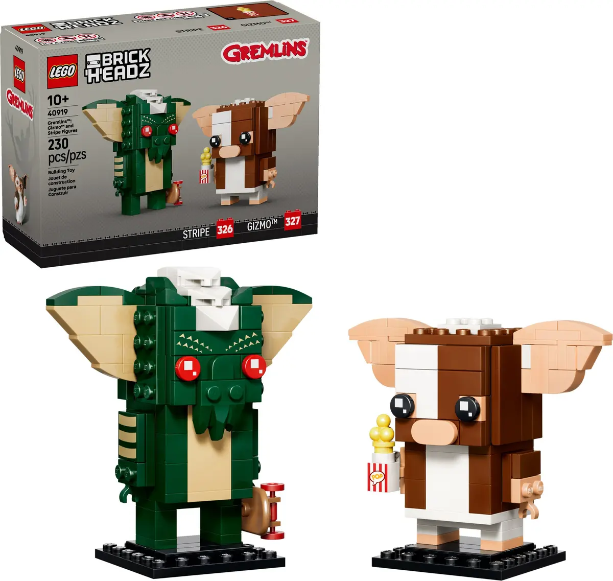 LEGO BrickHeadz 40919 Gremlins: Gizmo and Stripe Figures set, image 2