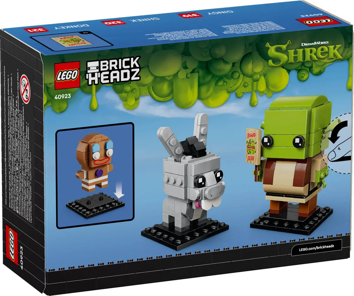 LEGO BrickHeadz 40923 Shrek, Donkey & Gingy Figures set, image 3