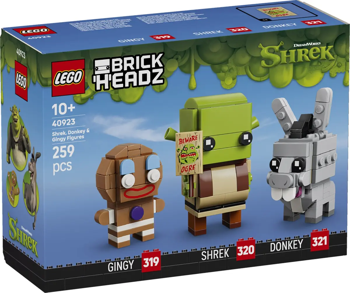 LEGO BrickHeadz 40923 Shrek, Donkey & Gingy Figures set, image 2