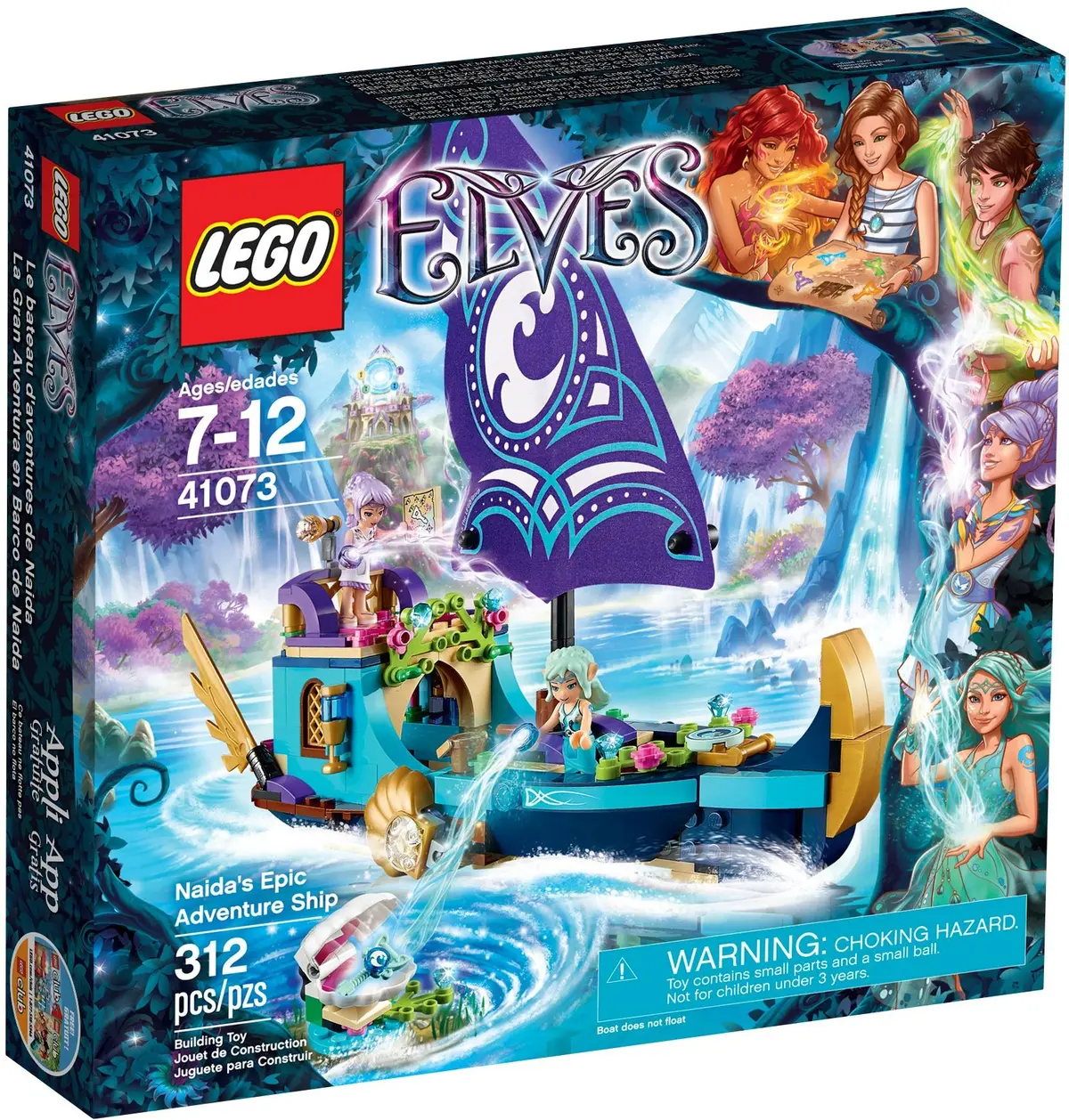 LEGO Elves 41073 Naida's Epic Adventure Ship set, image 2