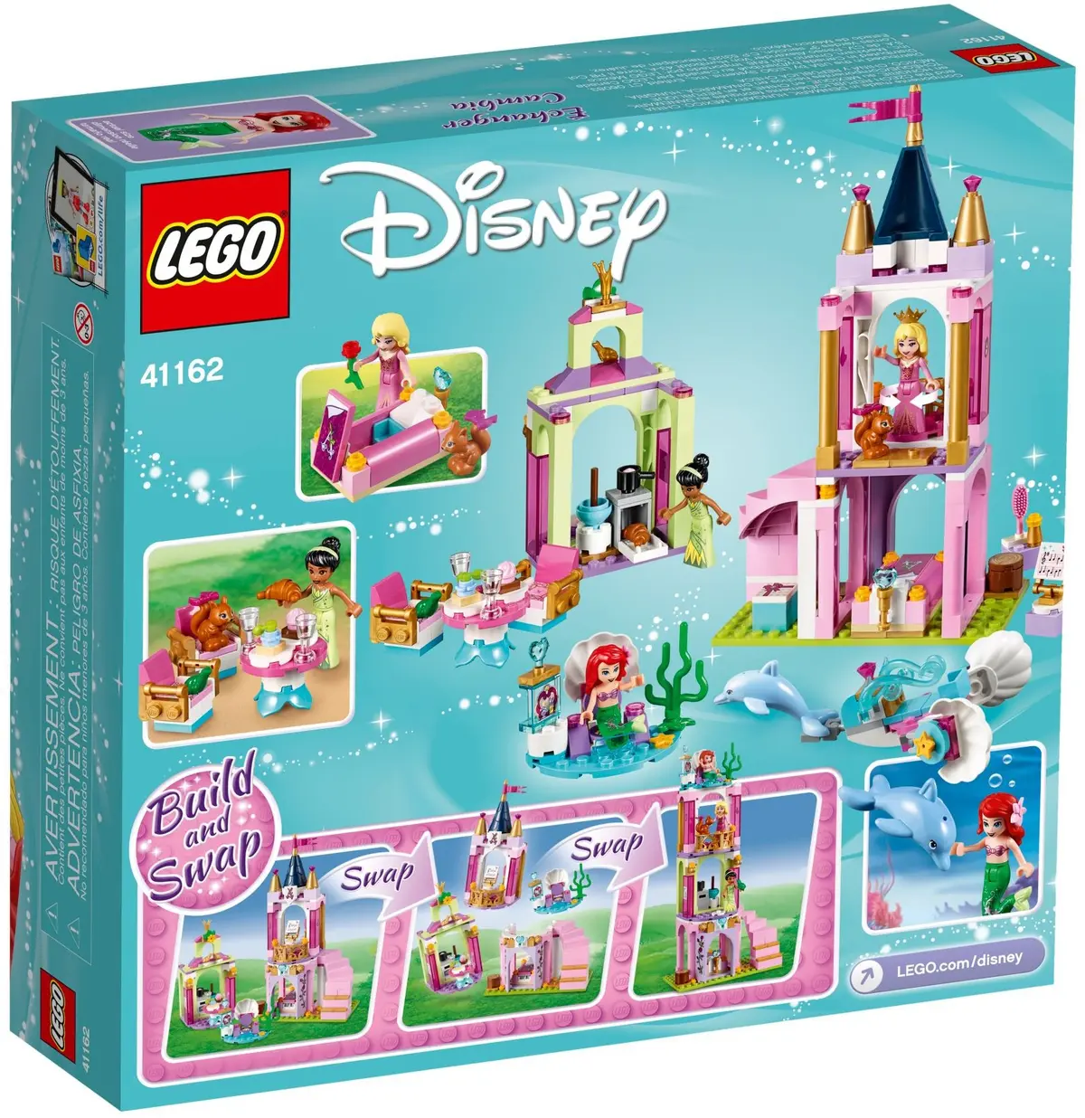 LEGO Disney 41162 Ariel, Aurora, and Tiana's Royal Celebration set, image 5