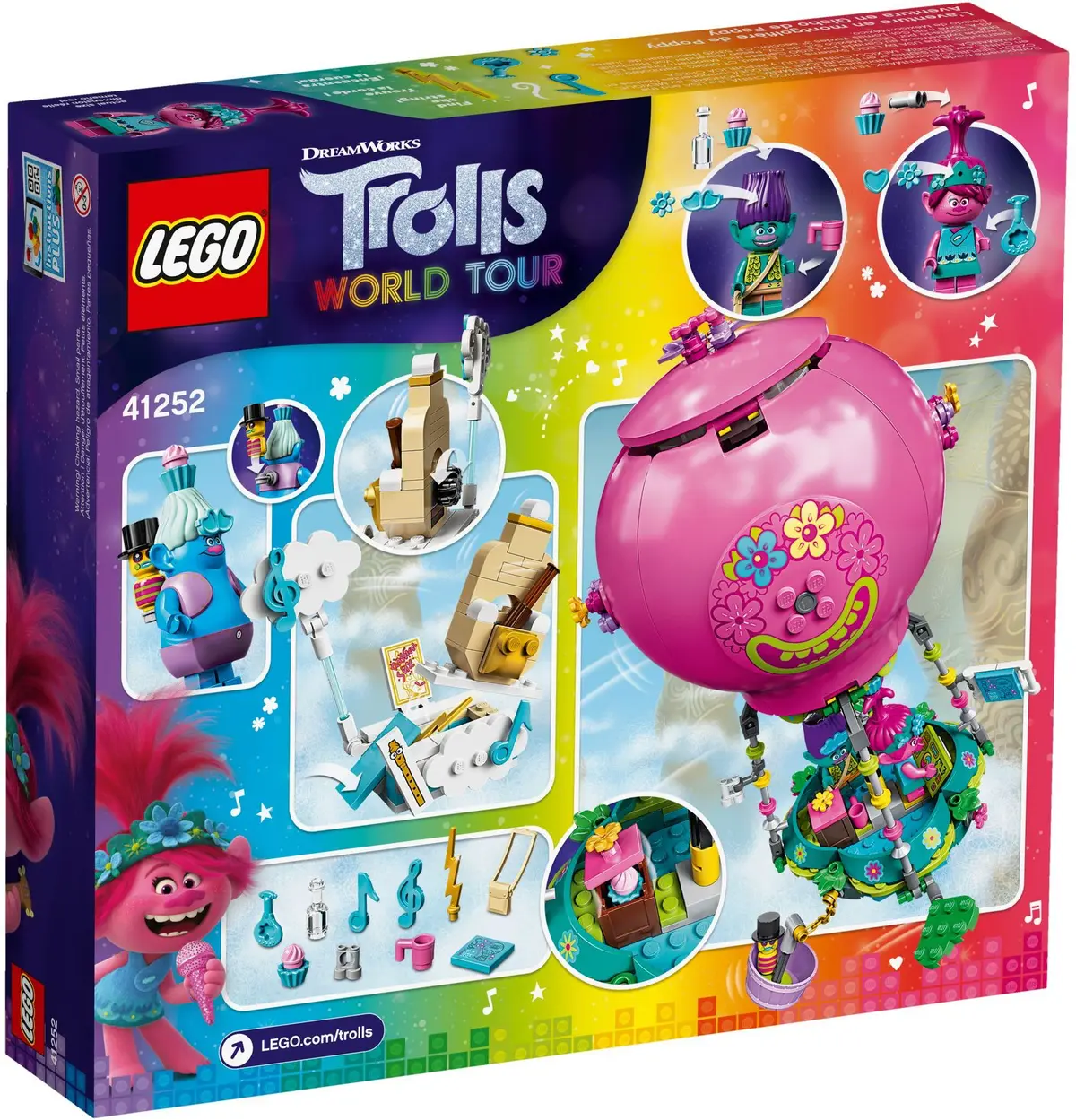 LEGO Trolls World Tour 41252 Poppy's Air Balloon Adventure set, image 6