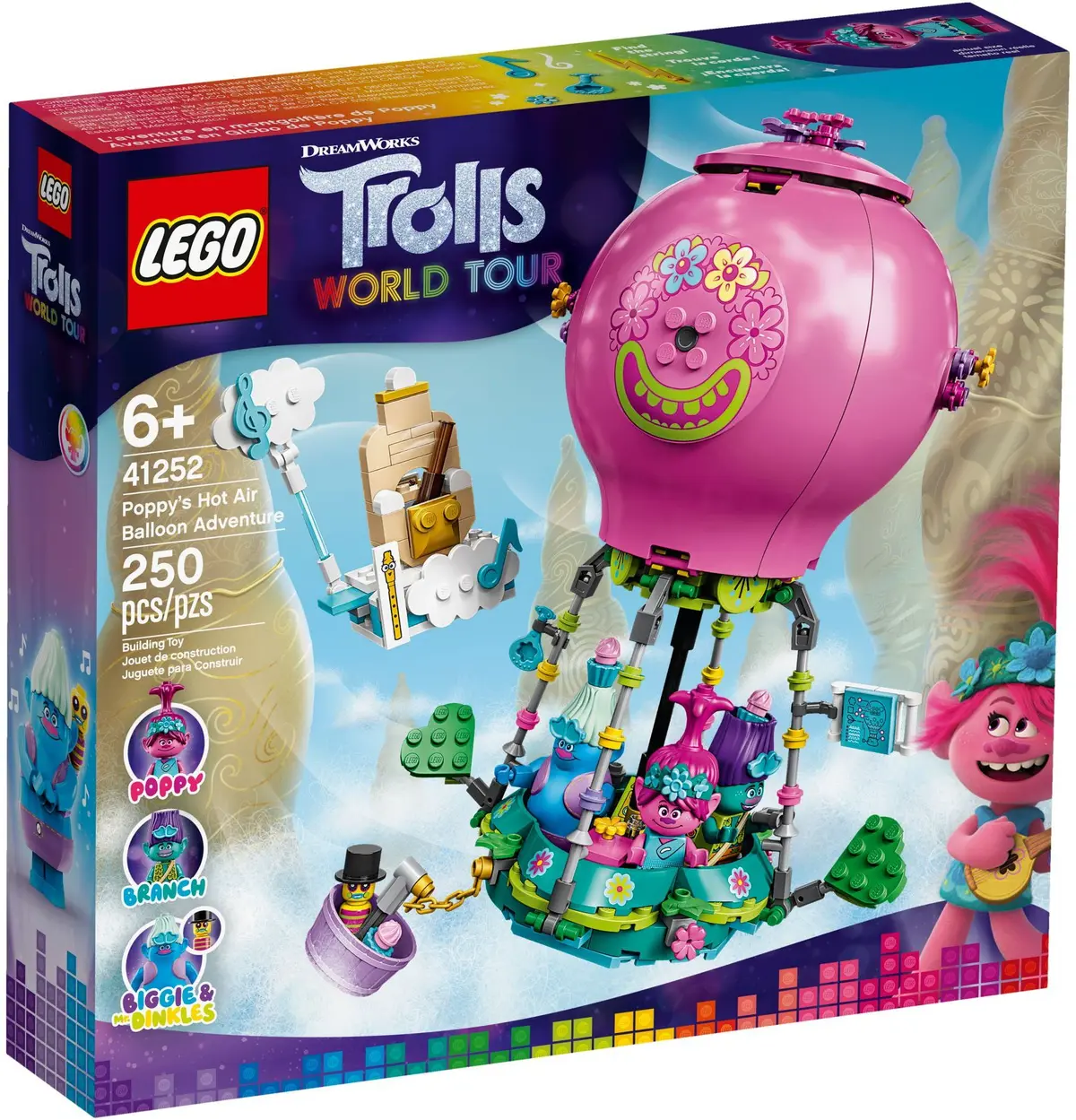 LEGO Trolls World Tour 41252 Poppy's Air Balloon Adventure set, image 2