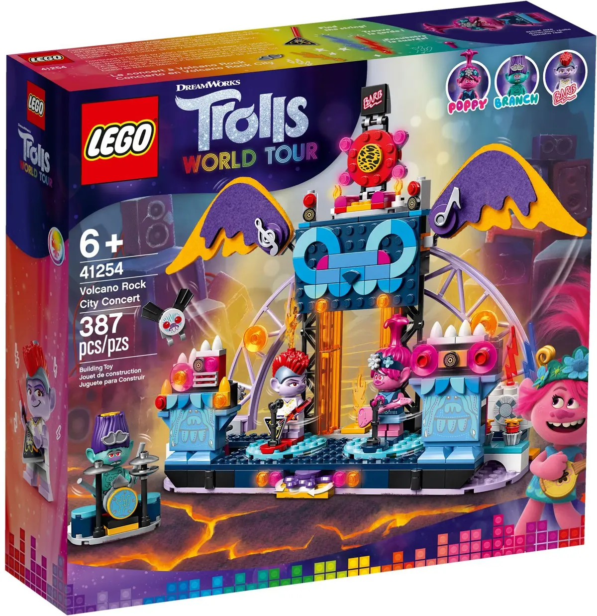 LEGO Trolls World Tour 41254 Volcano Rock City Concert set, image 2