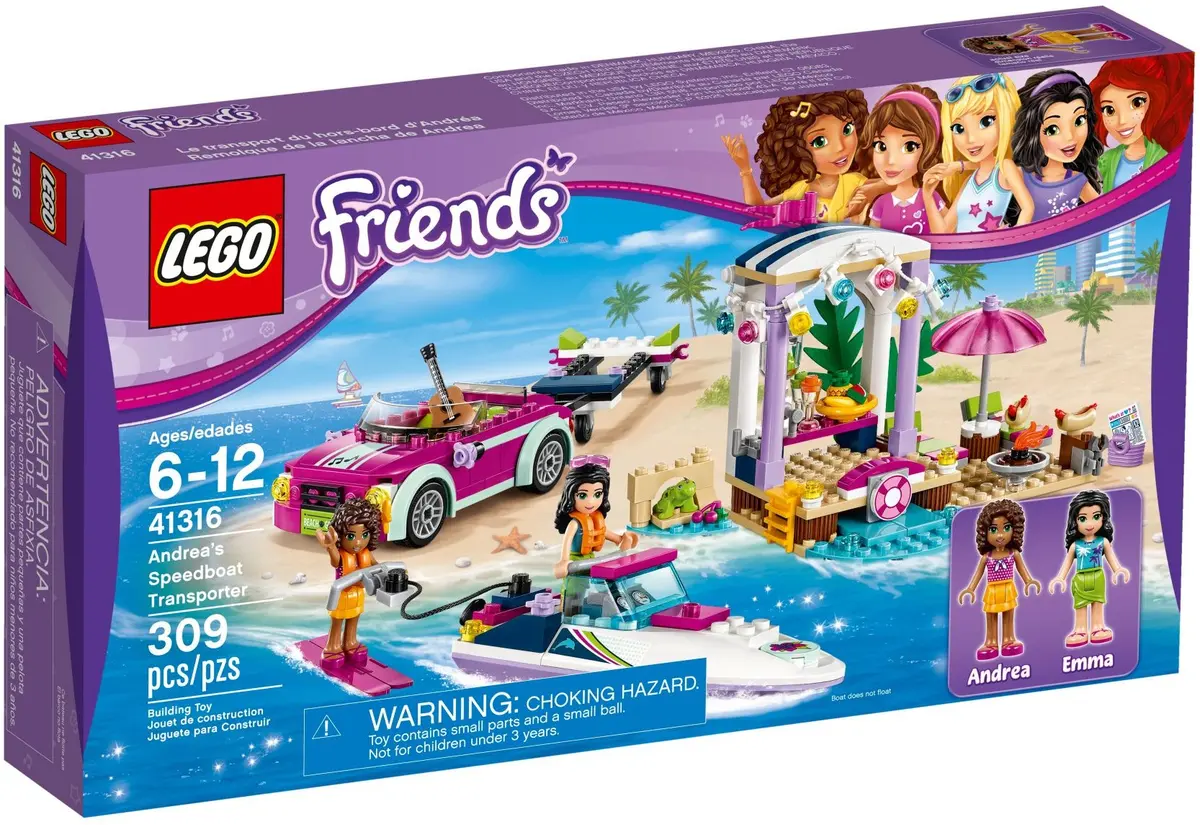 LEGO Friends 41316 Andrea's Speedboat Transporter set, image 2