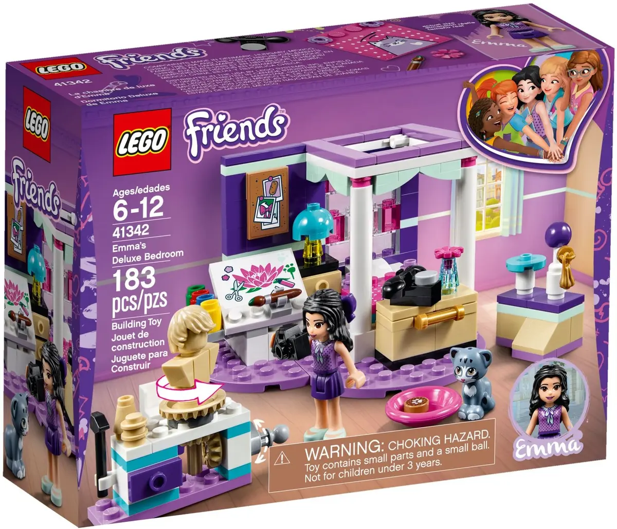 LEGO Friends 41342 Emma's Deluxe Bedroom set, image 2