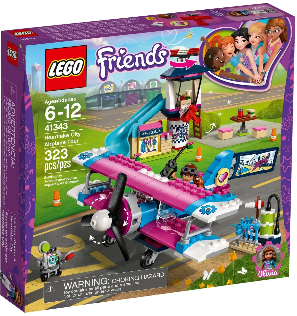 LEGO Friends 41343 Heartlake City Airplane Tour set, image 2