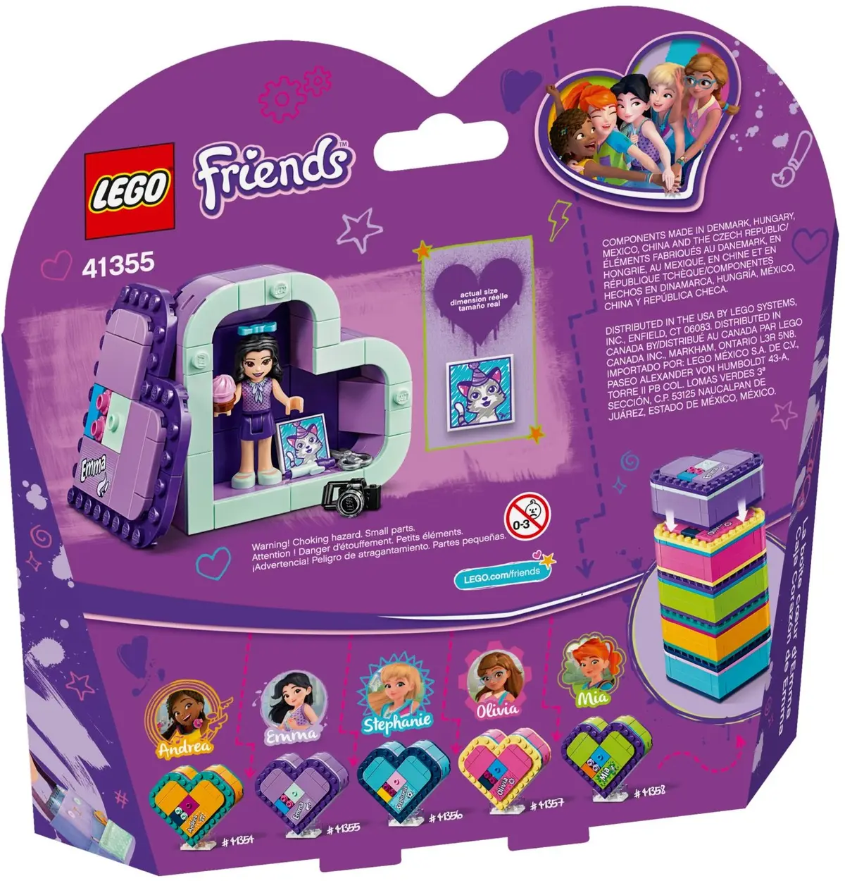 LEGO Friends 41355 Emma's Heart Box set, image 5