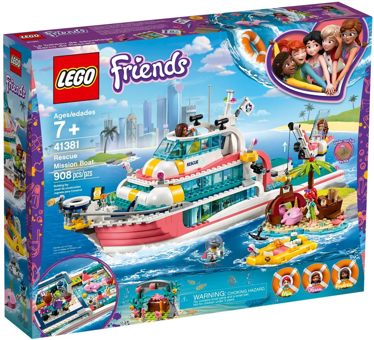 LEGO Friends 41381 Rescue Mission Boat set, image 2