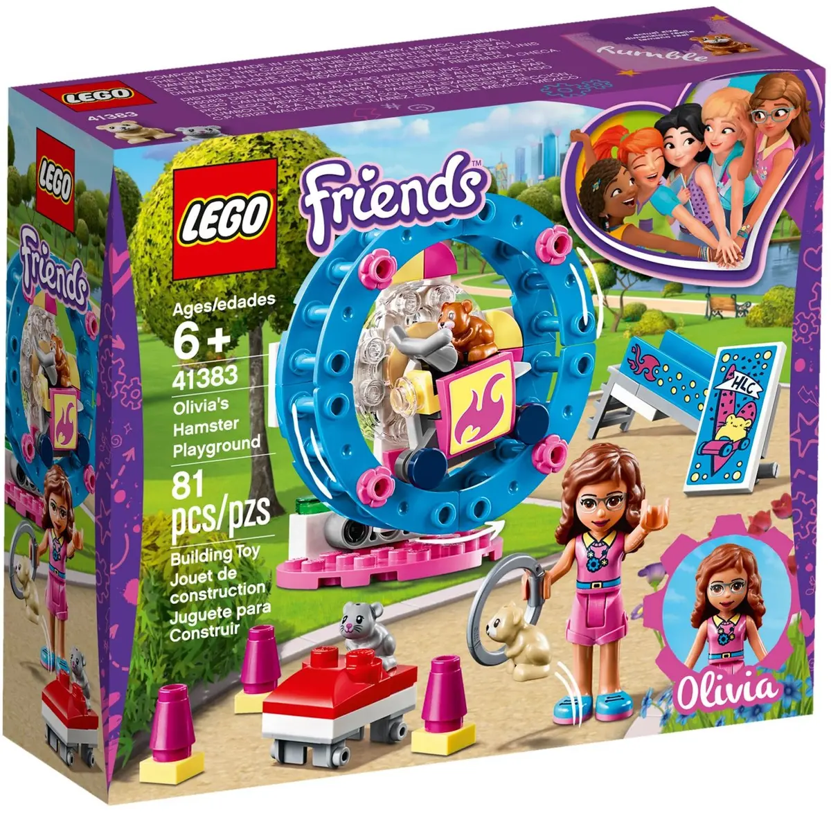 LEGO Friends 41383 Olivia's Hamster Playground set, image 2