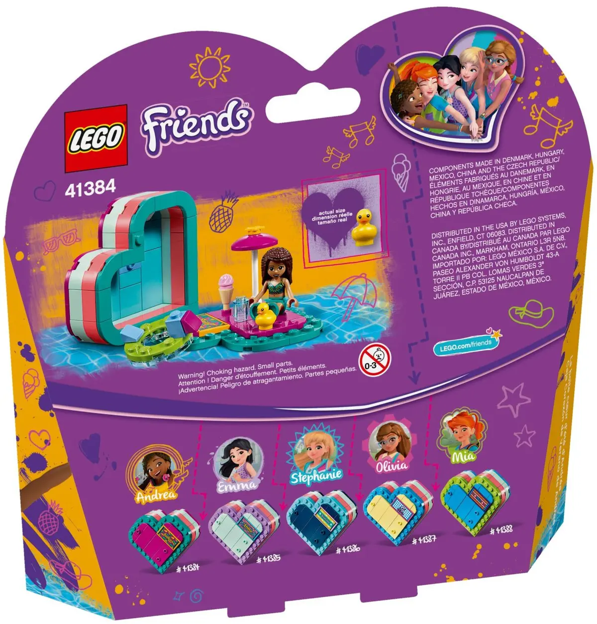 LEGO Friends 41384 Andrea's Summer Heart Box set, image 3