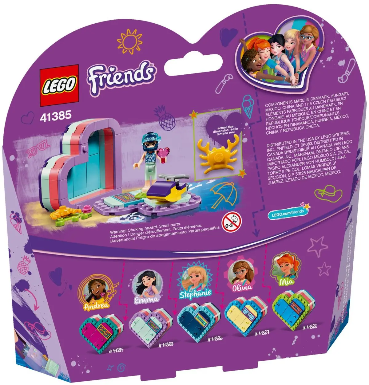 LEGO Friends 41385 Emma's Summer Heart Box set, image 3
