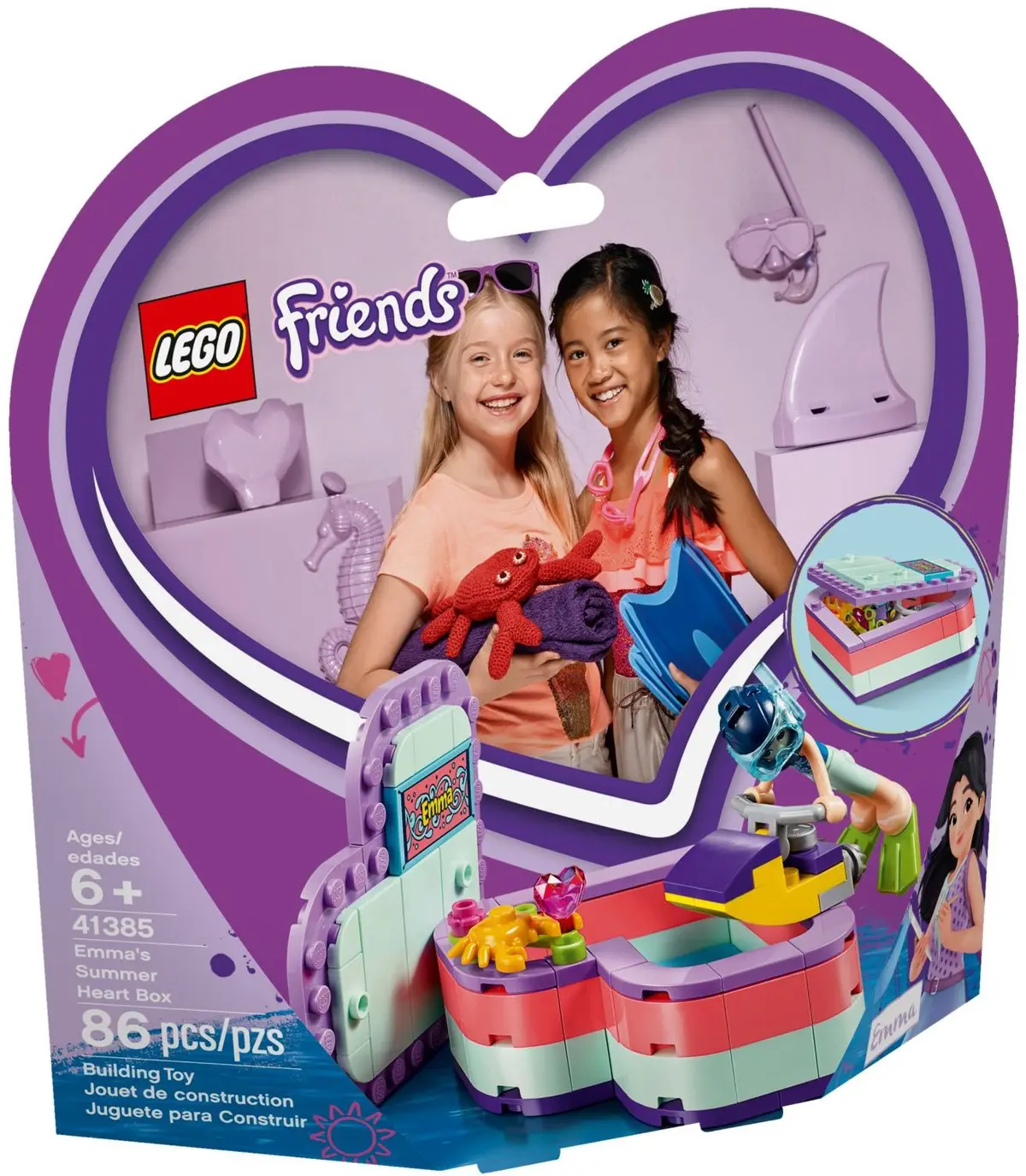 LEGO Friends 41385 Emma's Summer Heart Box set, image 2