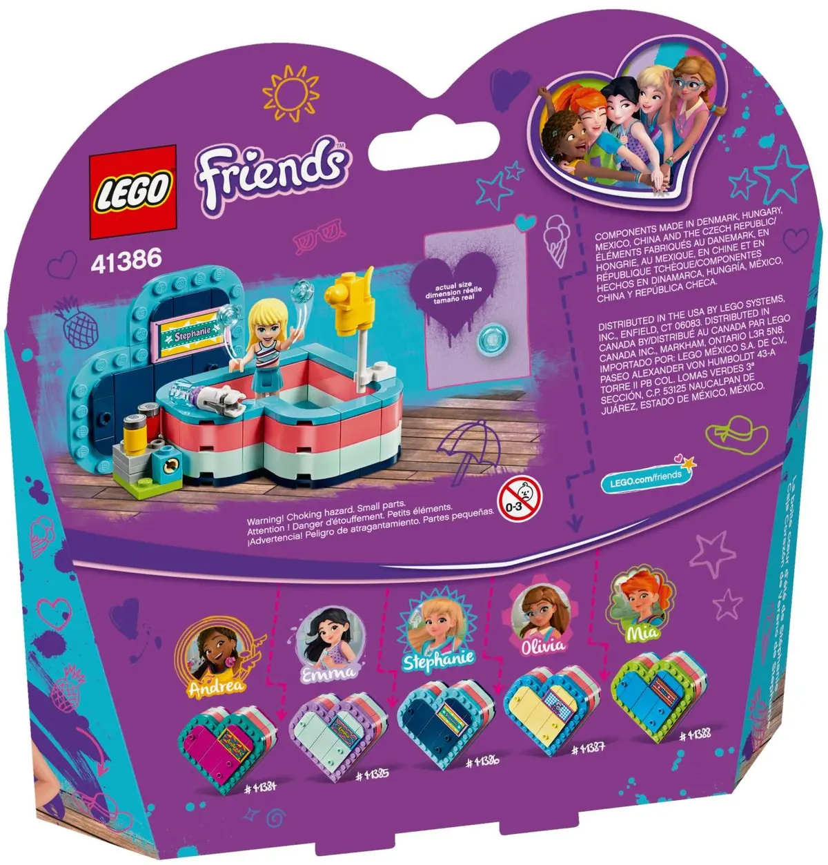 LEGO Friends 41386 Stephanie's Summer Heart Box set, image 3